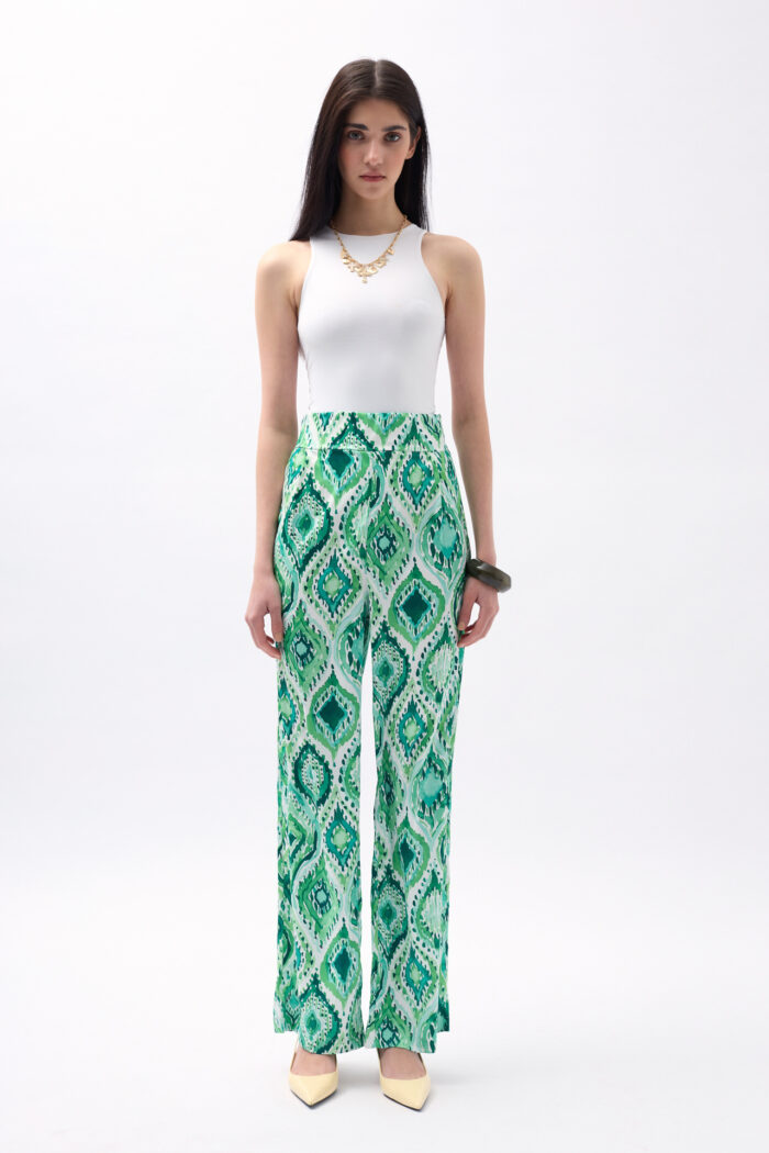 Patterned Satin Trousers - Producer: Black Fashion - Wholesale Women Clothes - TheBS Women