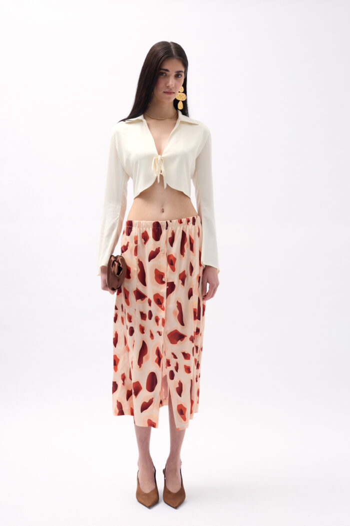 Patterned Skirt With Side Slits - Producer: Black Fashion - Wholesale Women Clothes - TheBS Women