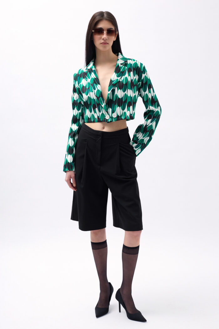 Patterned Crop Jacket - Producer: Black Fashion - Wholesale Women Clothes - TheBS Women