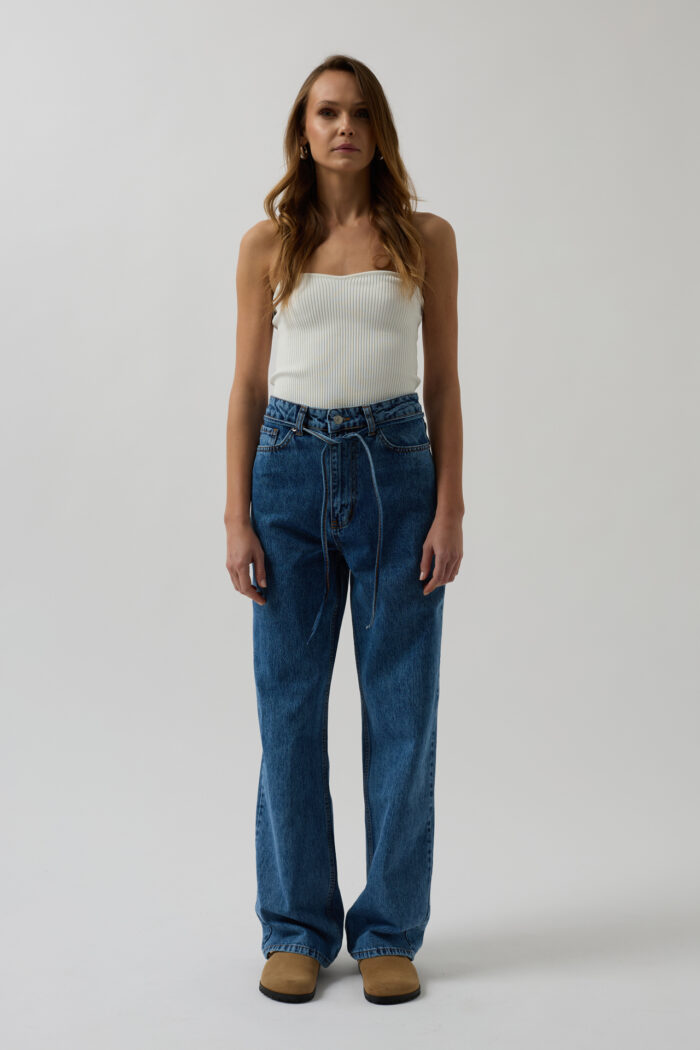 Biye Detail Straight Jean - Producer: Black Fashion - Wholesale Women Clothes - TheBS Women