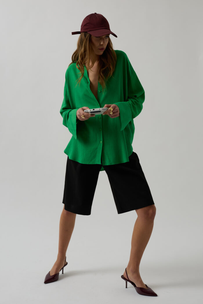 Oversize Linen Shirt - Producer: Black Fashion - Wholesale Women Clothes - TheBS Women
