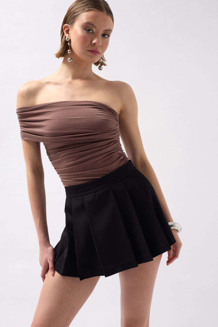 Pleated Mini Shorts Skirt - Producer: Black Fashion - Wholesale Women Clothes - TheBS Women