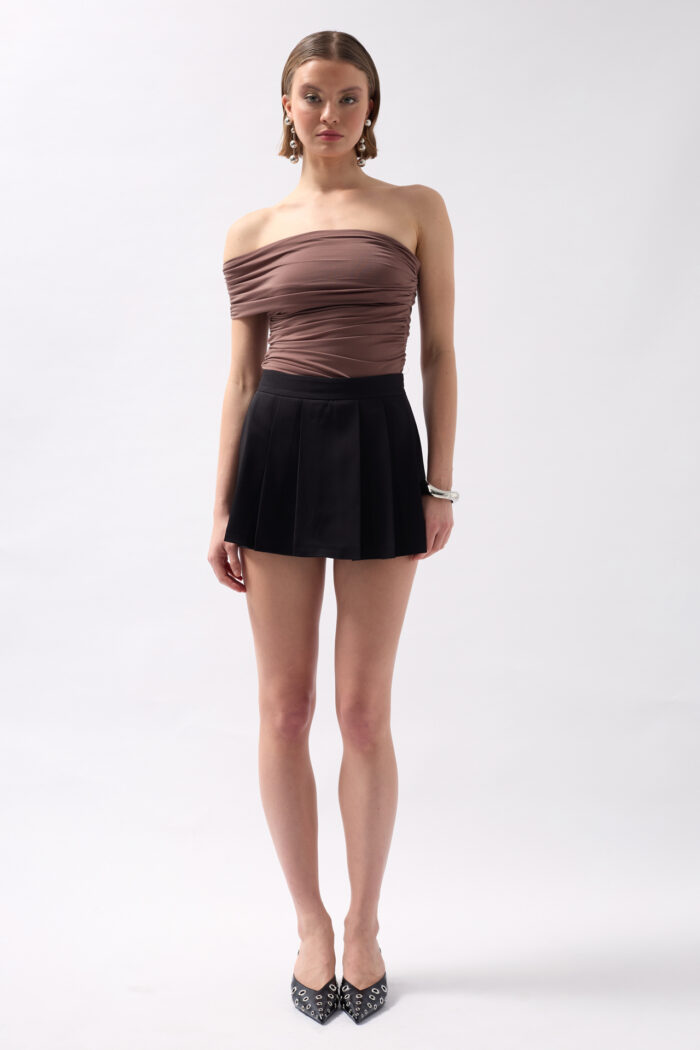 Pleated Mini Shorts Skirt - Producer: Black Fashion - Wholesale Women Clothes - TheBS Women