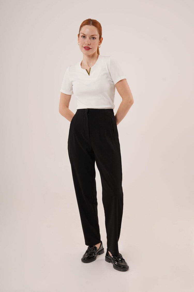 Double Collar Detailed WholesalePants - Producer: Lustrin - Wholesale Women Clothes - TheBS Women