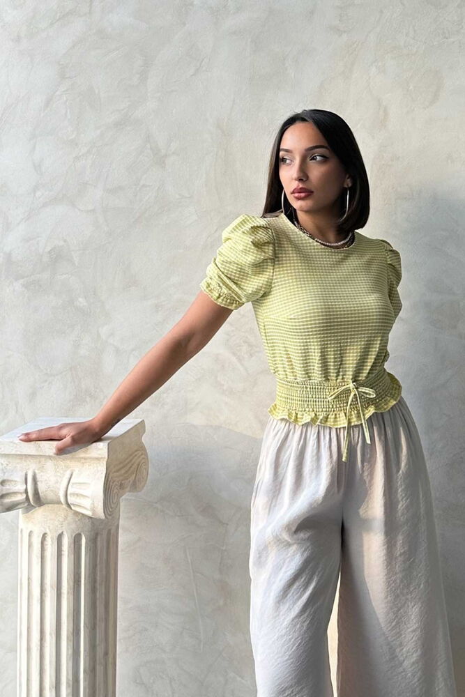 PistachioWaist Gipeli Pitikareli Wholesale Blouse - Producer: Topshow - Wholesale Women Clothes - TheBS Women