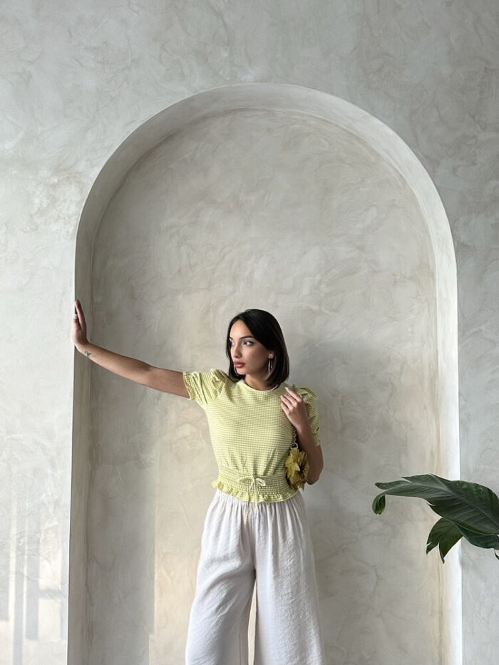 PistachioWaist Gipeli Pitikareli Wholesale Blouse - Producer: Topshow - Wholesale Women Clothes - TheBS Women