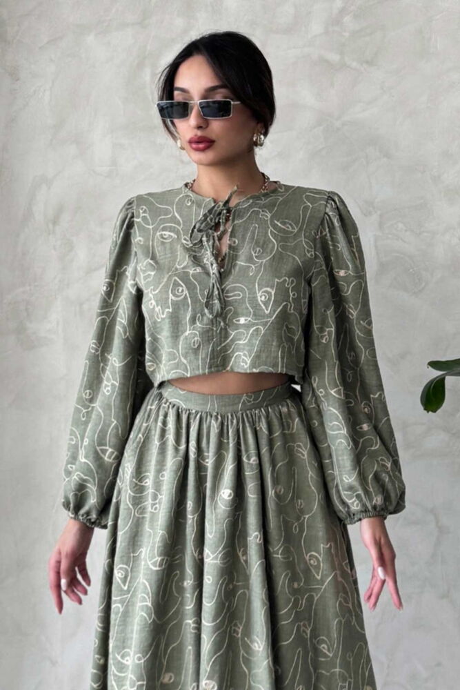 Embroidered Front Tie Blouse - Light - Producer: Topshow - Wholesale Women Clothes - TheBS Women