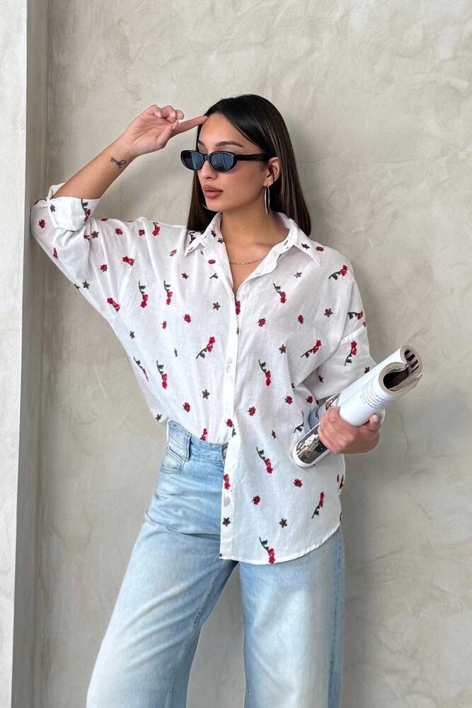 Embroidered Voile Shirt - Producer: Topshow - Wholesale Women Clothes - TheBS Women