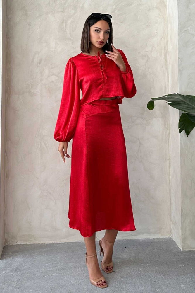 Satin Skirt With Lace - Producer: Topshow - Wholesale Women Clothes - TheBS Women