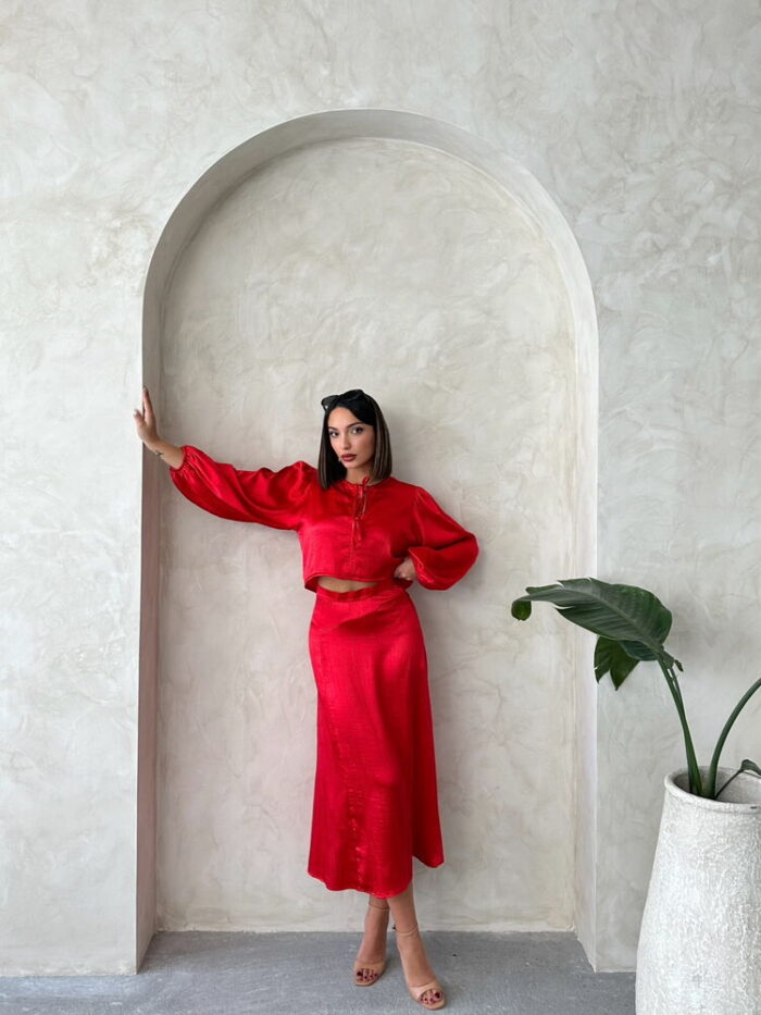 Satin Skirt With Lace - Producer: Topshow - Wholesale Women Clothes - TheBS Women