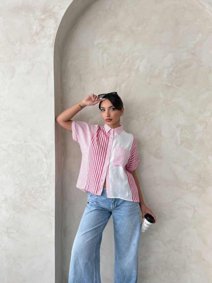 Piece Striped Wholesale Shirt - Producer: Topshow - Wholesale Women Clothes - TheBS Women