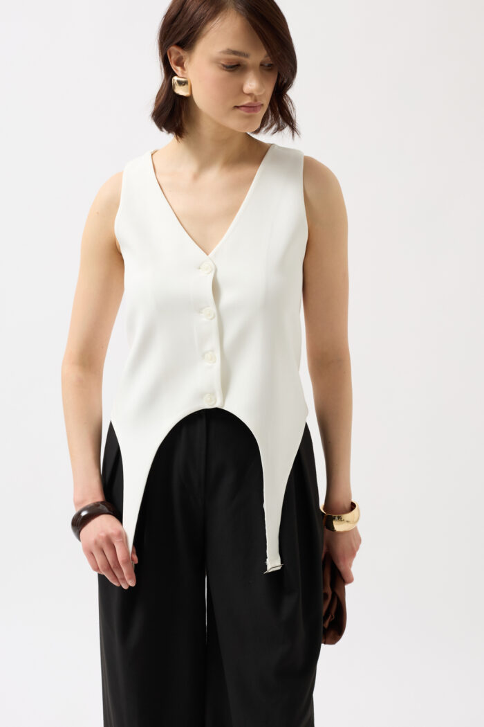 Belt Detail V-Neck Vest - Producer: Black Fashion - Wholesale Women Clothes - TheBS Women