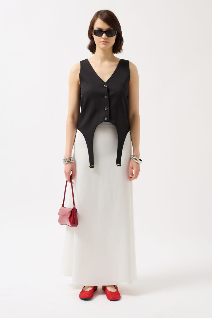 Belt Detail V-Neck Vest - Producer: Black Fashion - Wholesale Women Clothes - TheBS Women