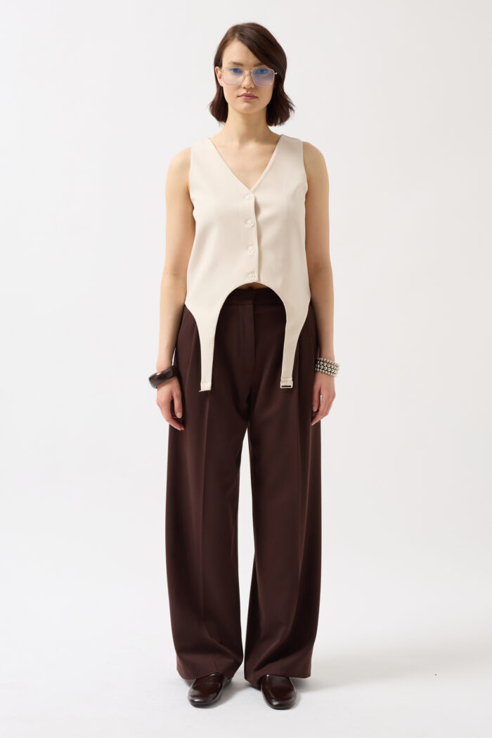 Belt Detail V-Neck Vest - Producer: Black Fashion - Wholesale Women Clothes - TheBS Women