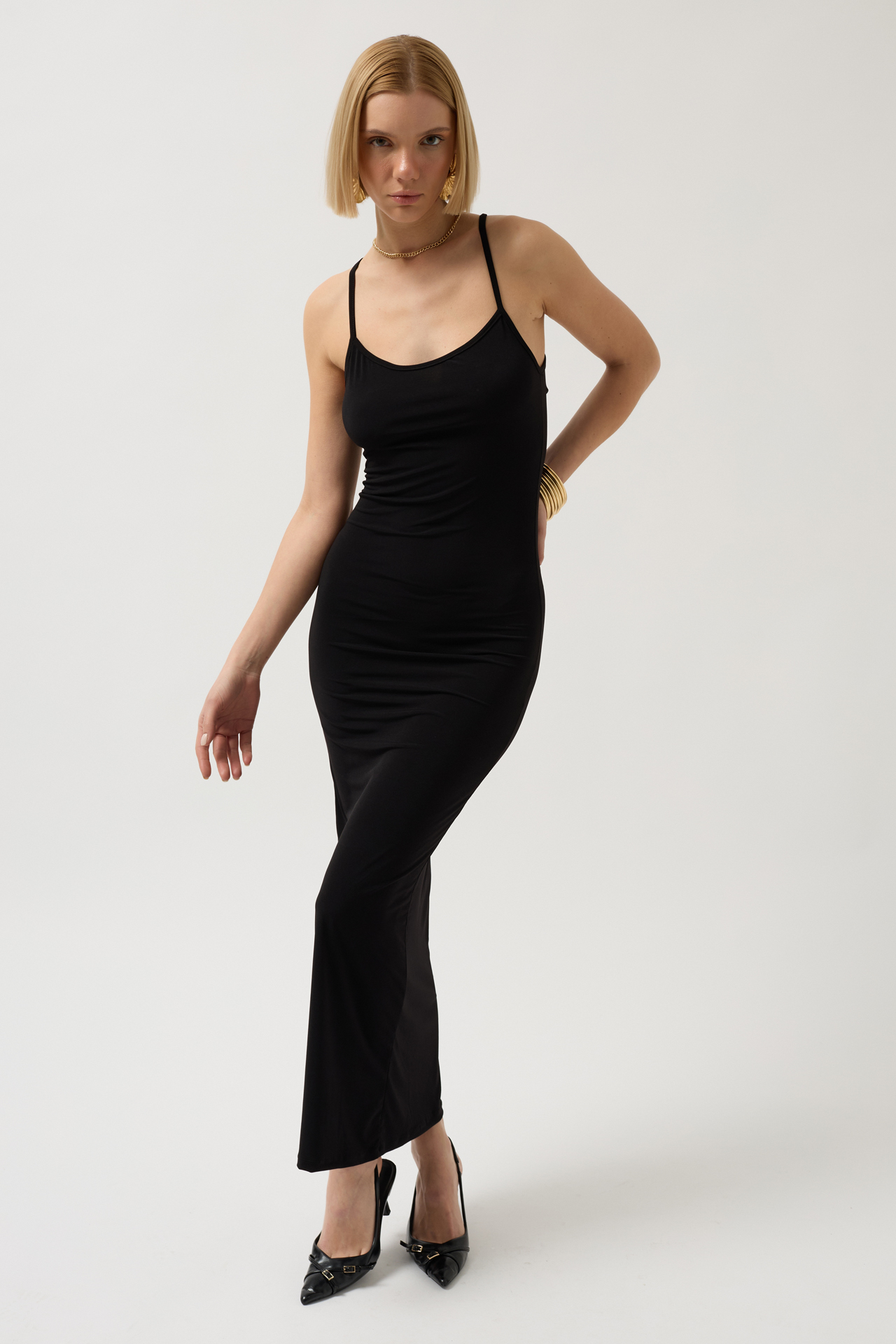 Slim Strap Maxi Dress - Producer: Black Fashion - Wholesale Women Clothes - TheBS Women