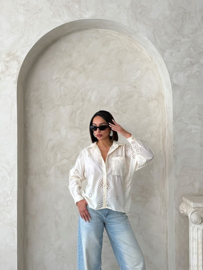 Embroidered Shirt - Light - Producer: Topshow - Wholesale Women Clothes - TheBS Women