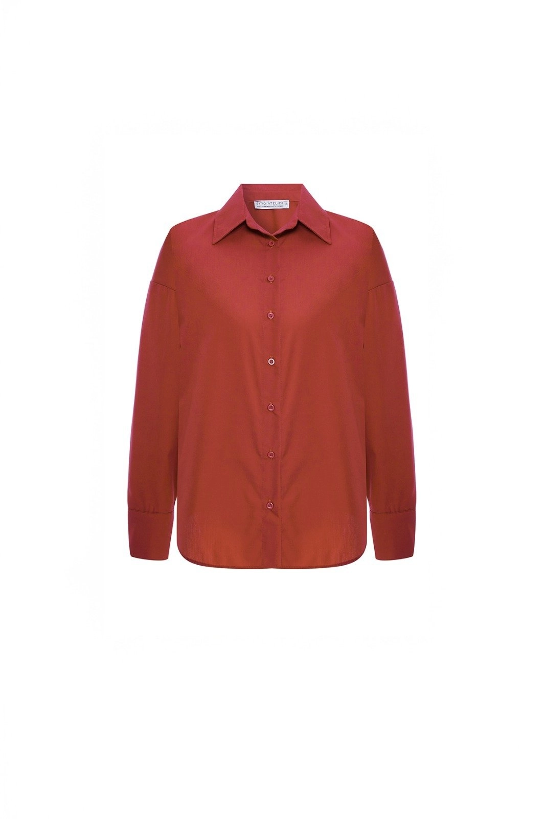 Front Buttoned Shirt - Burgundy - Producer: EYYO ATELIER - Wholesale Women Clothes - TheBS Women