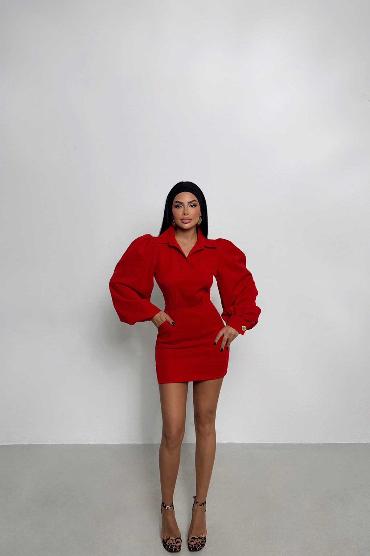 Shirt Collar Mini Dress - Producer: EYYO ATELIER - Wholesale Women Clothes - TheBS Women