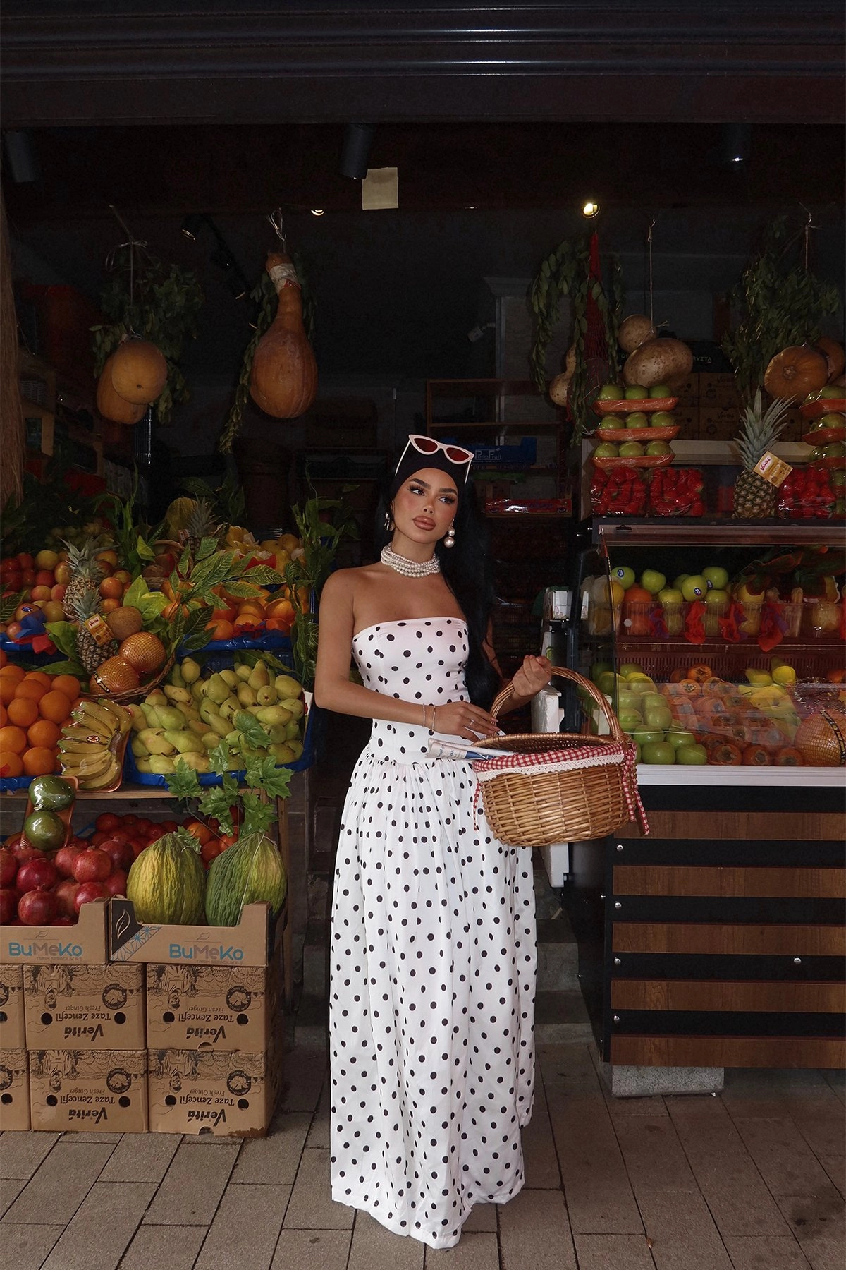 Polka Dot Long Dress - Producer: EYYO ATELIER - Wholesale Women Clothes - TheBS Women
