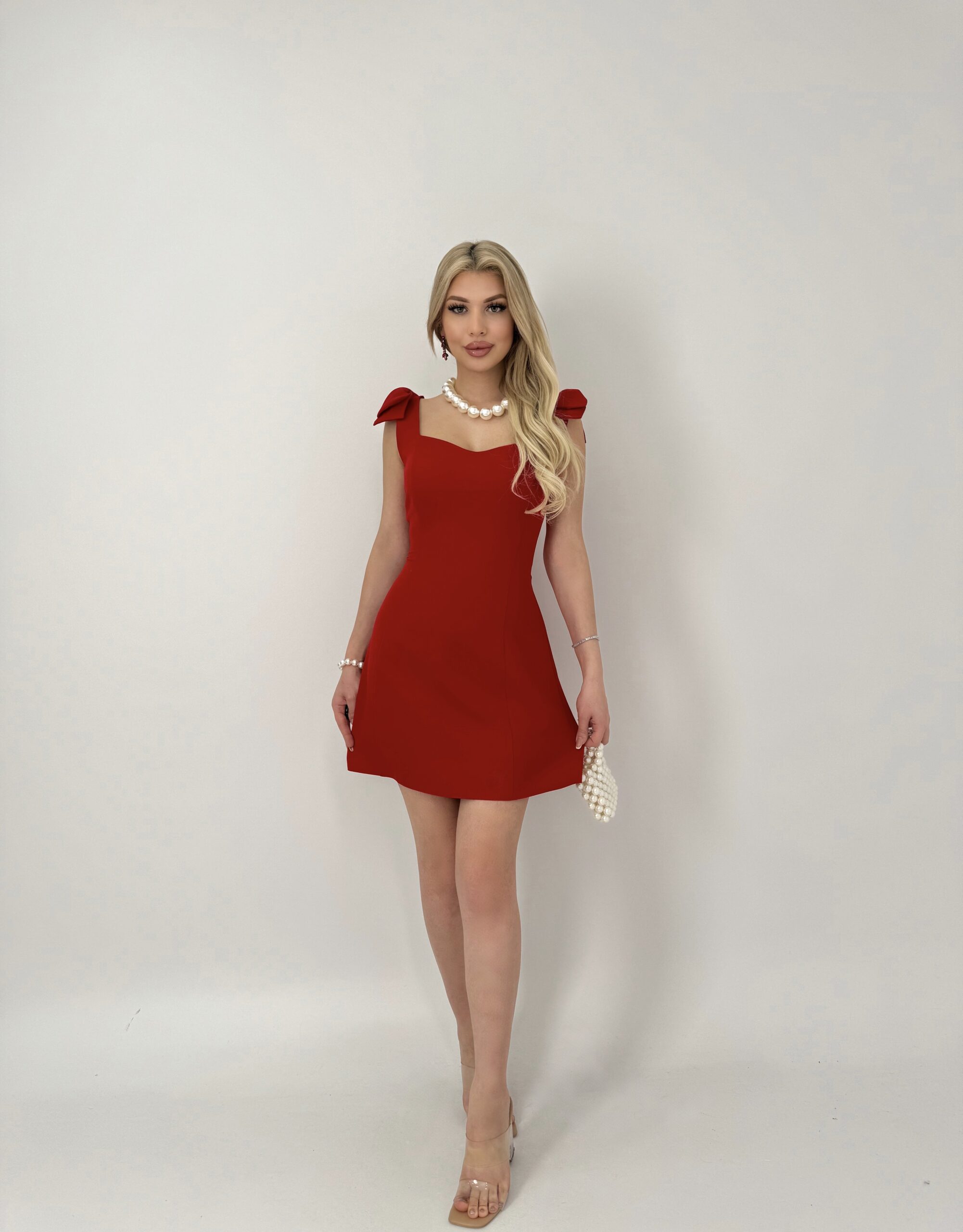 Off Shoulder Bow Mini Dress - Brand: Miss Janell - Women & Kids, Baby Clothes Wholesale - TheBS Women