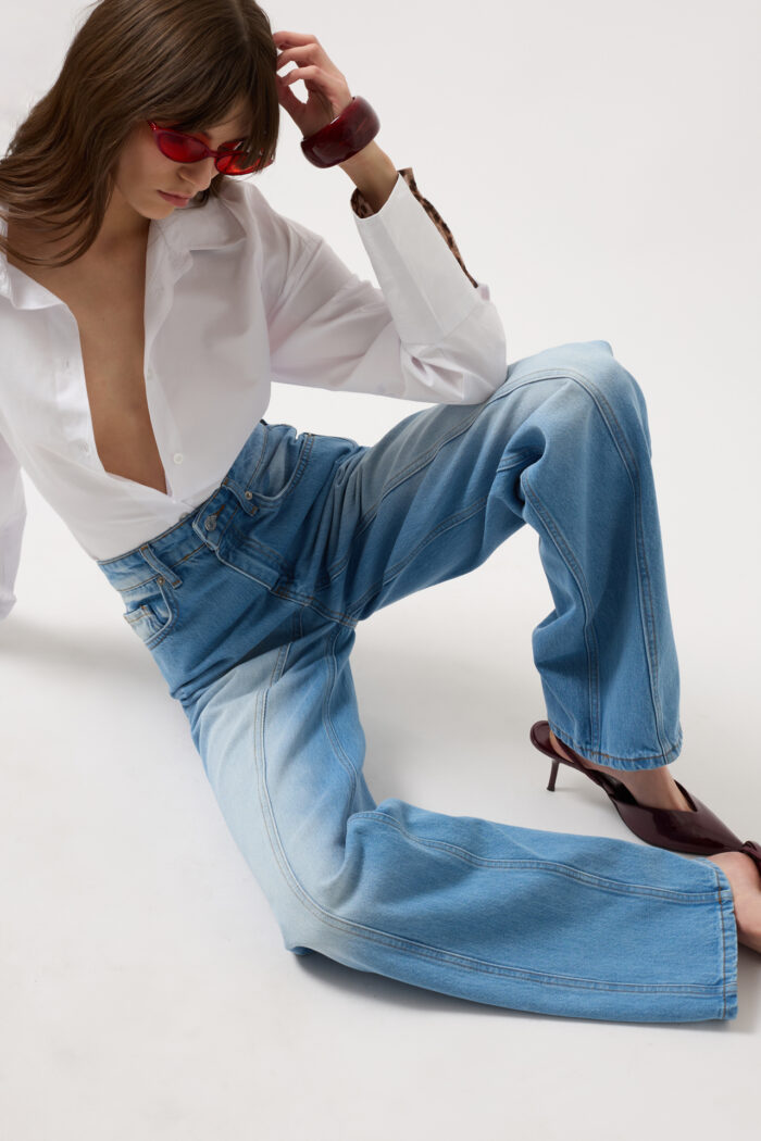Sewing Detail Wide Leg Jean - Producer: Black Fashion - Wholesale Women Clothes - TheBS Women