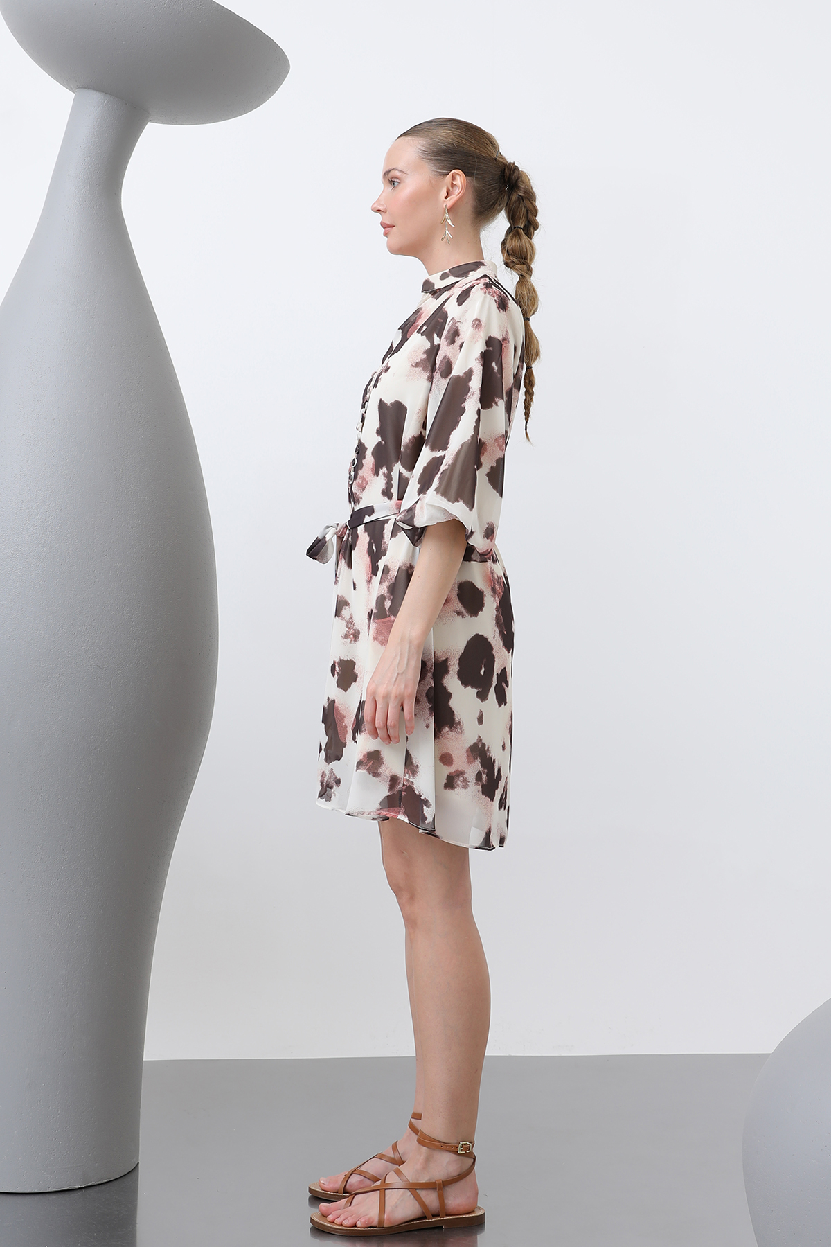 Patterned Short Dress – Multicolor – Brand: SOUL – Women & Kids, Baby Clothes Wholesale – TheBS Women