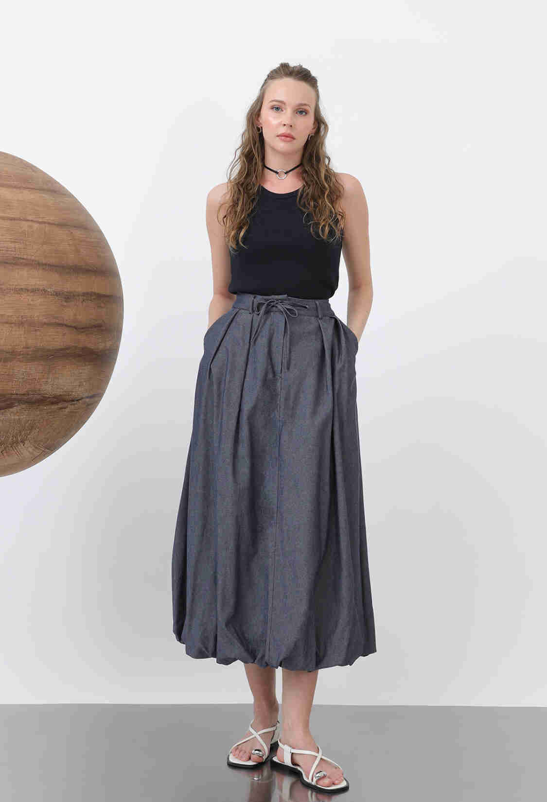 Denim Balloon Skirt - Brand: SOUL - Women & Kids, Baby Clothes Wholesale - TheBS Women