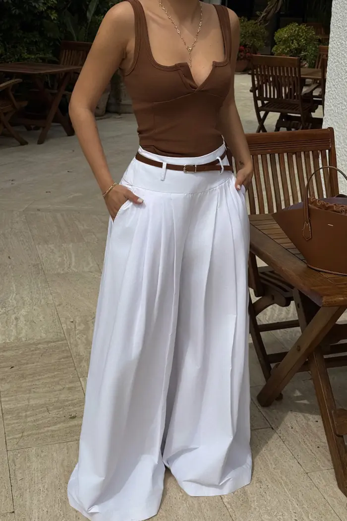 White Marjoram Pants - Producer: EYYO ATELIER - Wholesale Women Clothes - TheBS Women
