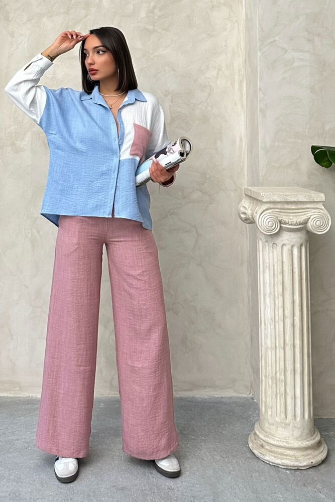 Powder Linen Trousers - Producer: Topshow - Wholesale Women Clothes - TheBS Women