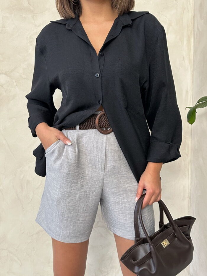 Gray D 2686 Belted Shorts - Producer: Topshow - Wholesale Women Clothes - TheBS Women