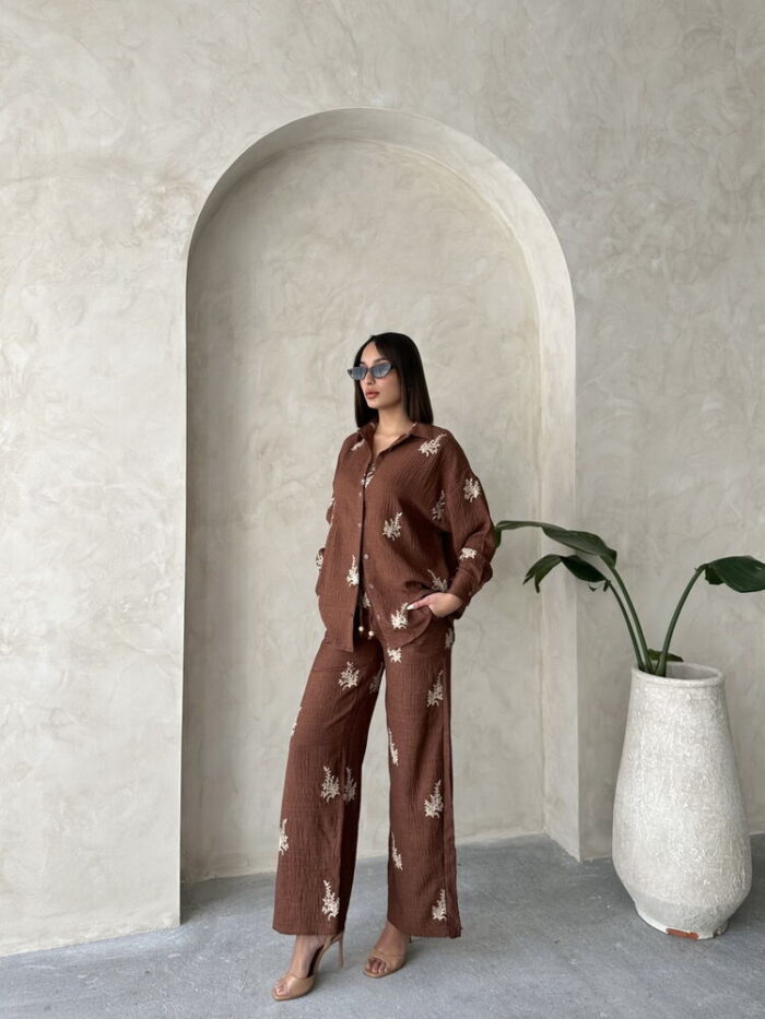 Embroidery Detailed Linen Shirt - Producer: Topshow - Wholesale Women Clothes - TheBS Women
