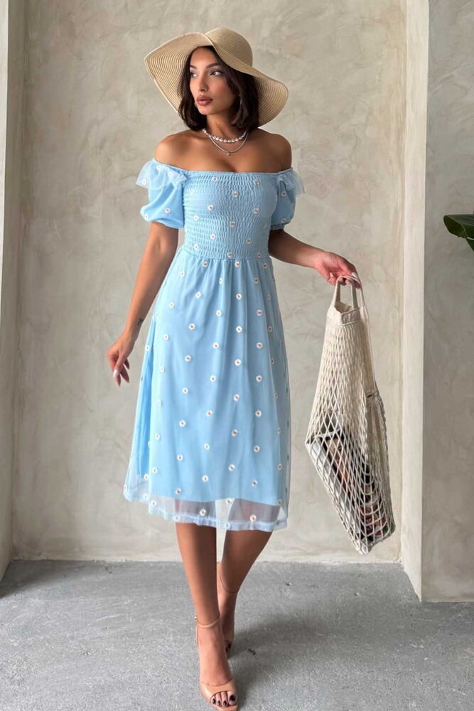 Boat Neck Chest Gipeli Wholesale Dress - Producer: Topshow - Wholesale Women Clothes - TheBS Women