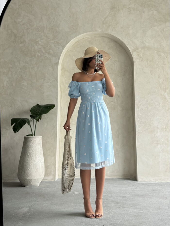 Boat Neck Chest Gipeli Wholesale Dress - Producer: Topshow - Wholesale Women Clothes - TheBS Women
