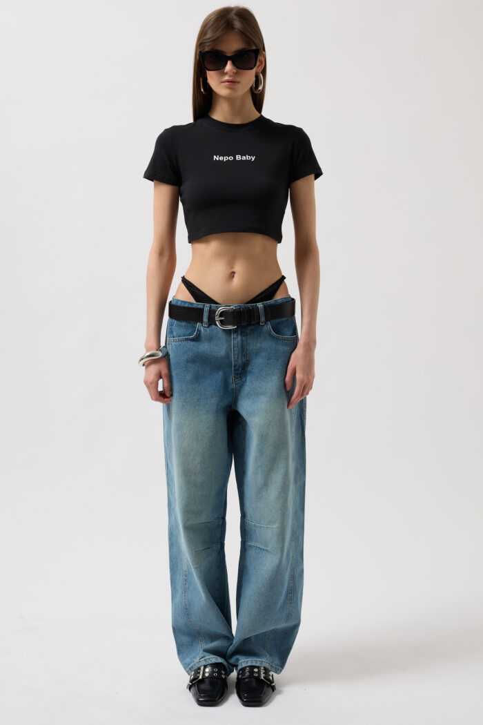 Nepo Printed Crop T-Shirt - Producer: Black Fashion - Wholesale Women Clothes - TheBS Women