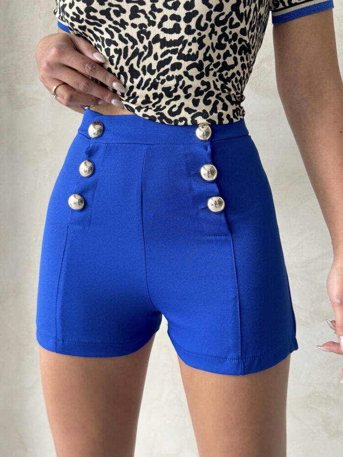 Saks Ornament Buttoned Wholesale Shorts - Producer: Topshow - Wholesale Women Clothes - TheBS Women