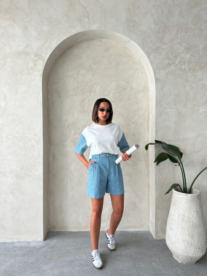 Sleeve Detailed T-Shirt - Producer: Topshow - Wholesale Women Clothes - TheBS Women