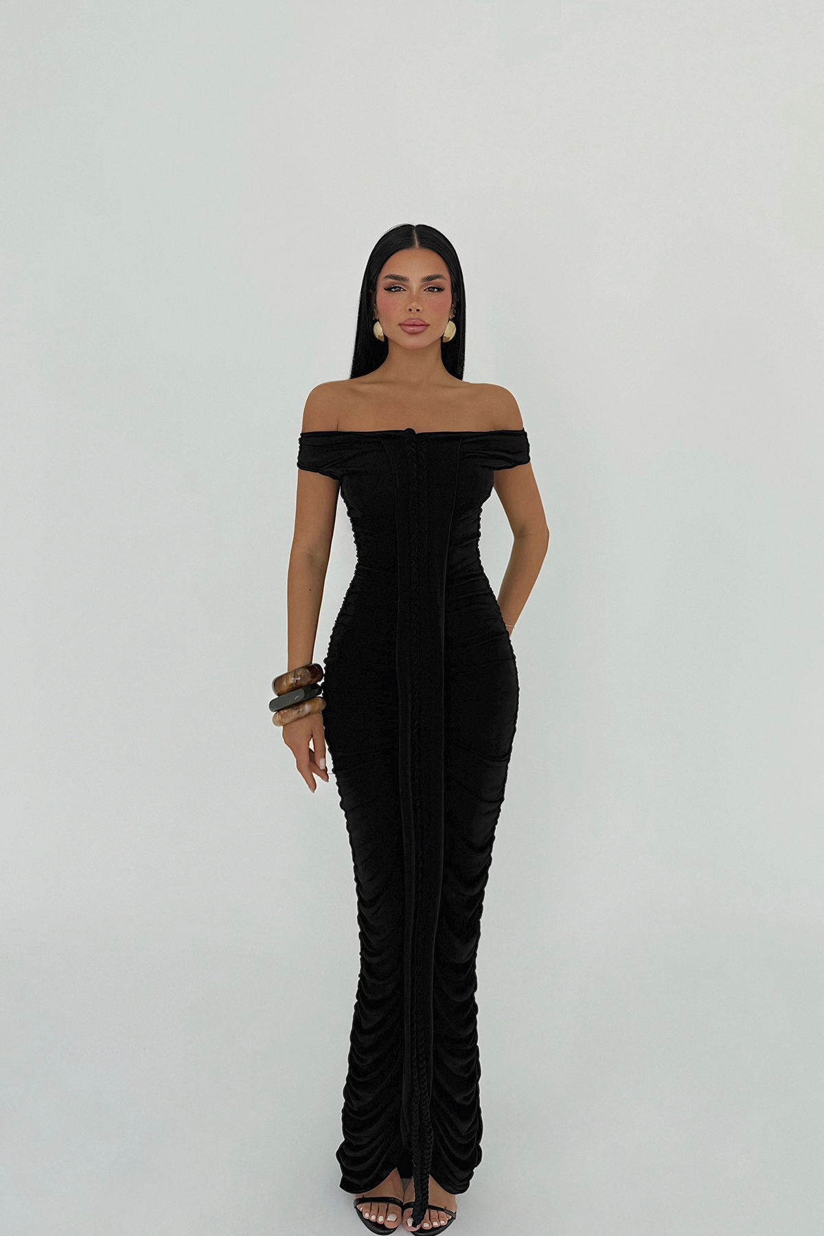 Black Naselinta Dress - Producer: EYYO ATELIER - Wholesale Women Clothes - TheBS Women