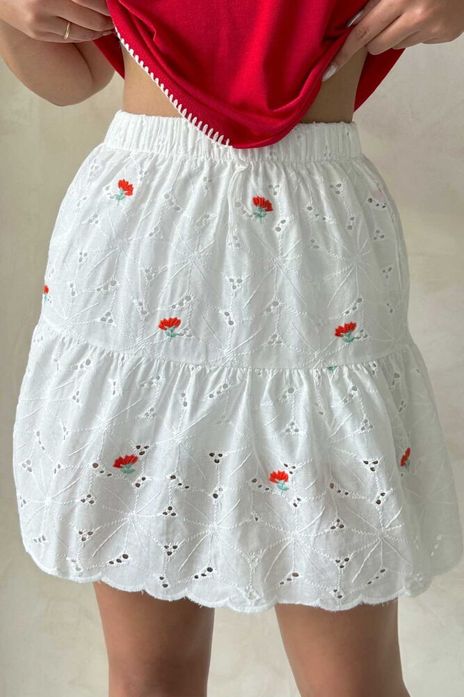 Floral Embroidered Above Knee Wholesale Skirt - Producer: Topshow - Wholesale Women Clothes - TheBS Women