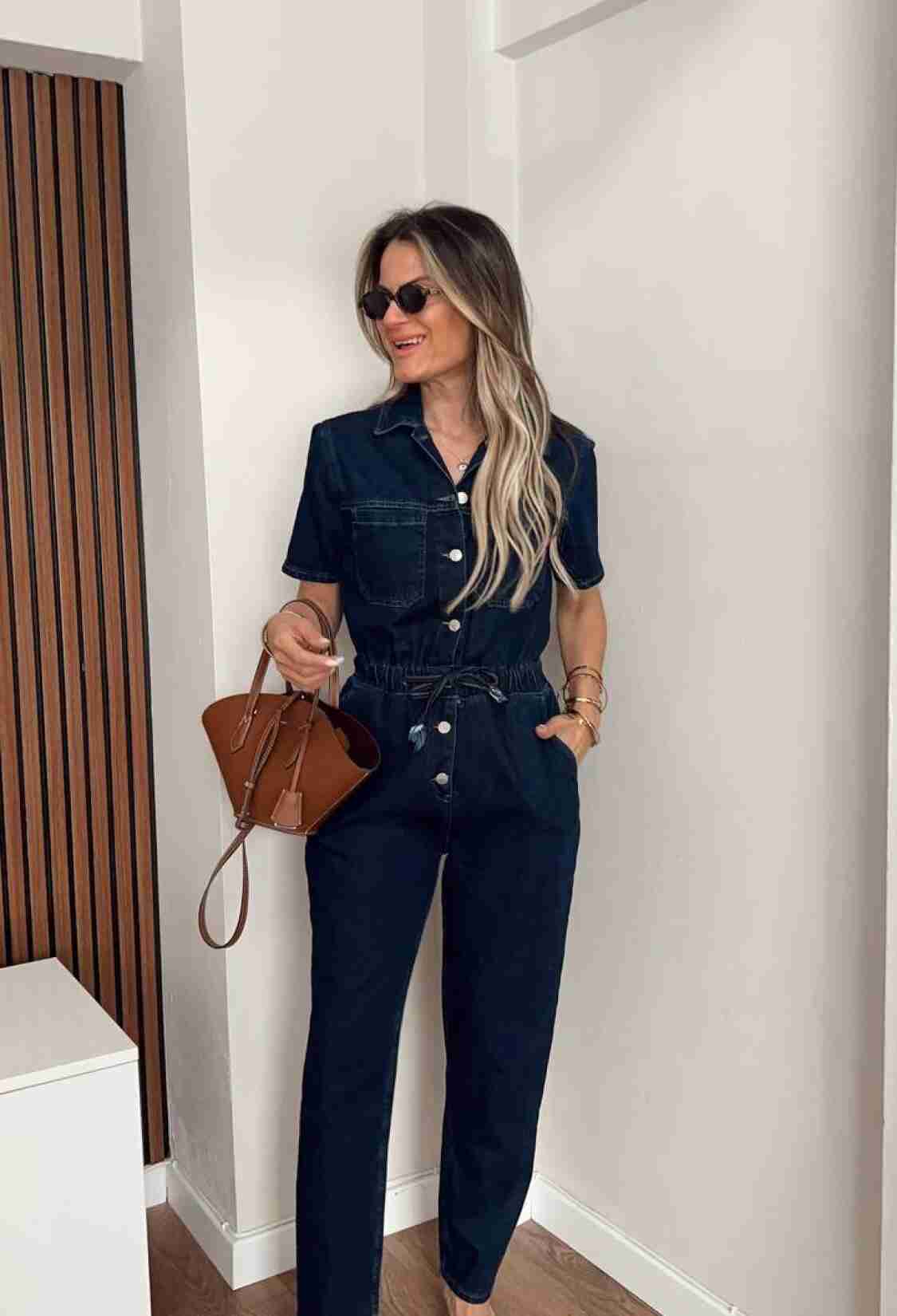 Denim Jumpsuit With Elastic Waist - Brand: Fiori - Women & Kids, Baby Clothes Wholesale - TheBS Women