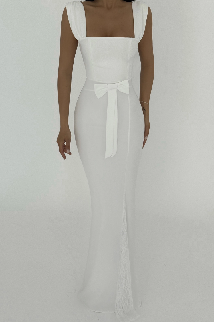 Remmy Slit Lace Detail Long Dress - Producer: EYYO ATELIER - Wholesale Women Clothes - TheBS Women