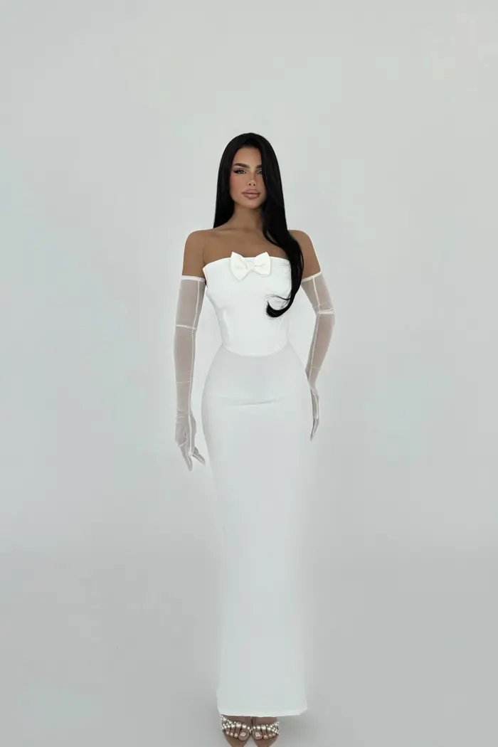 Bow Detail Glove Dress - Producer: EYYO ATELIER - Wholesale Women Clothes - TheBS Women