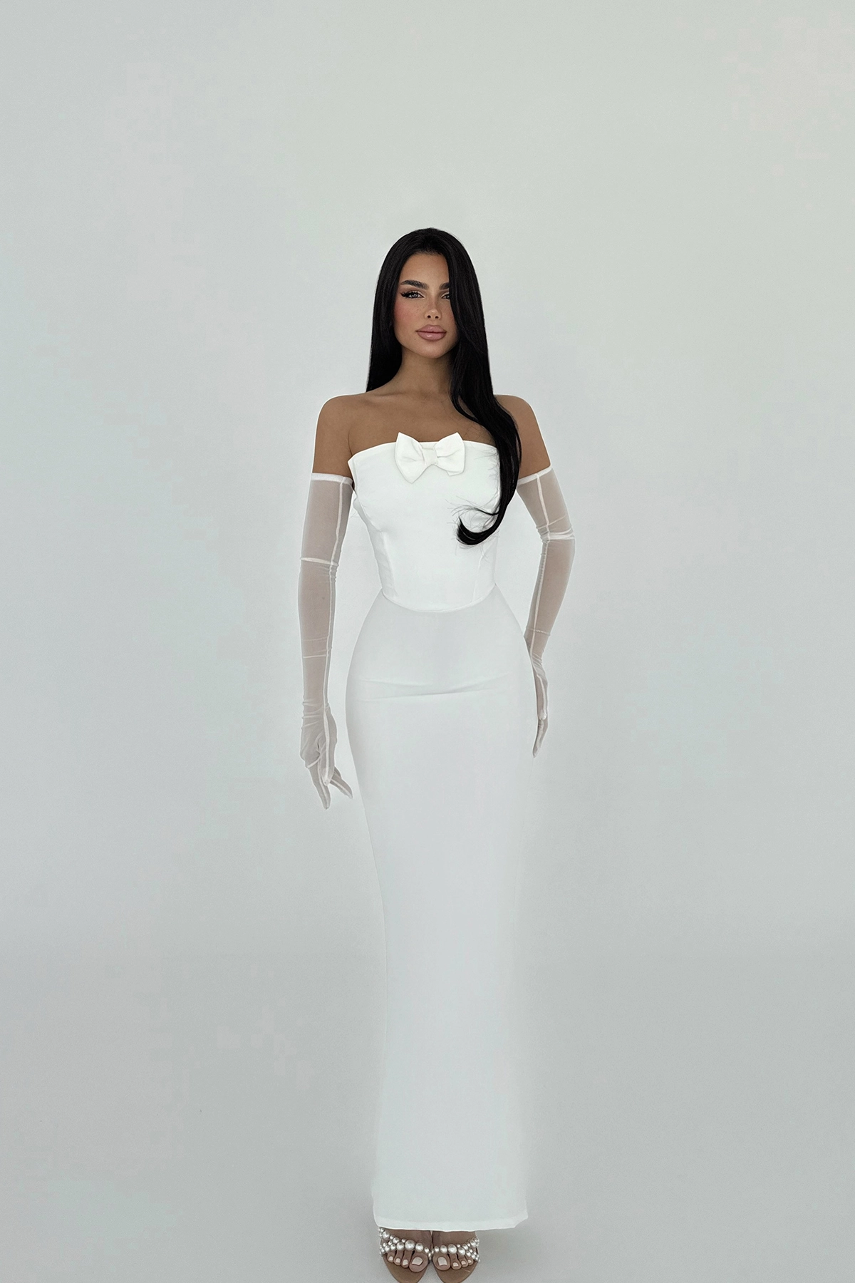 Bow Detail Glove Dress - Producer: EYYO ATELIER - Wholesale Women Clothes - TheBS Women