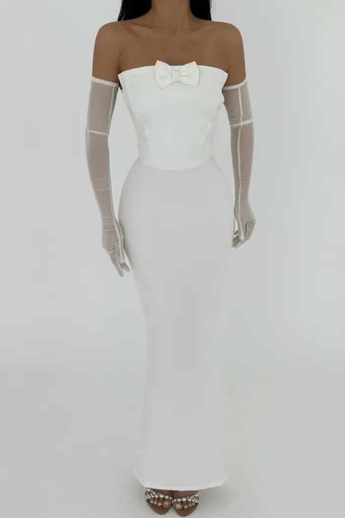 Bow Detail Glove Dress - Producer: EYYO ATELIER - Wholesale Women Clothes - TheBS Women