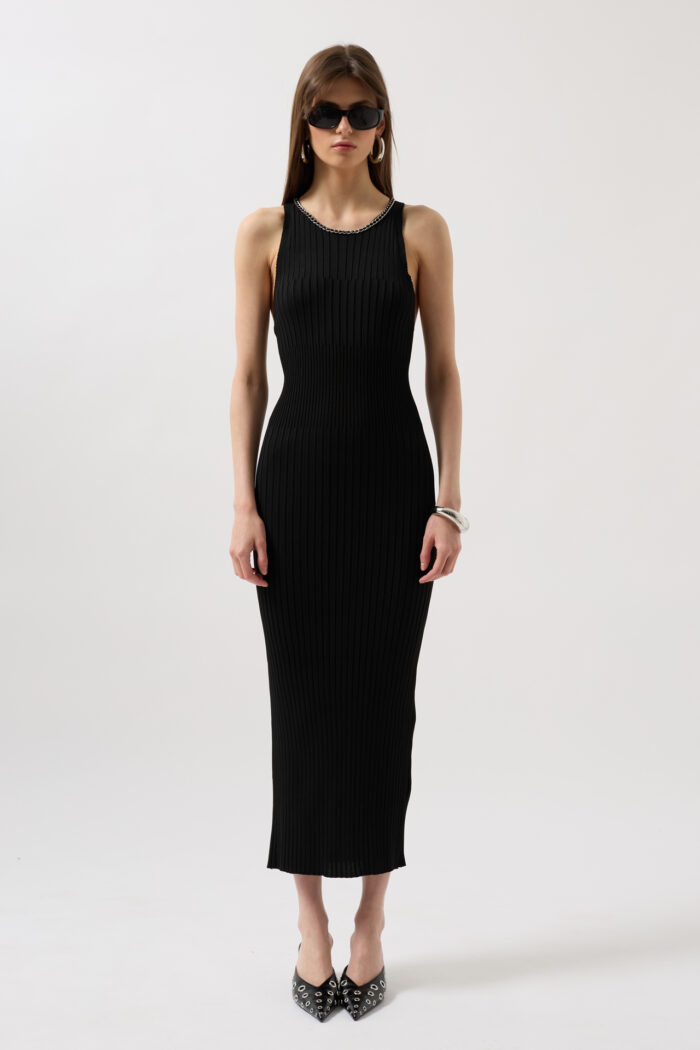 Halter Collar Chain Accessory Cross Strap Dress - Producer: Black Fashion - Wholesale Women Clothes - TheBS Women