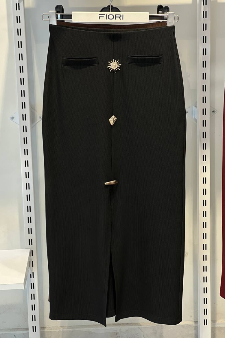 Buckle Detailed Skirt - Producer: Fiori - Wholesale Women Clothes - TheBS Women