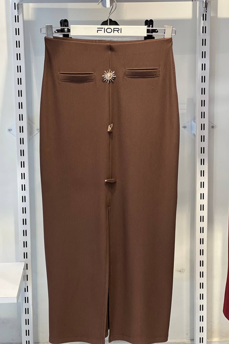 Buckle Detailed Skirt - Producer: Fiori - Wholesale Women Clothes - TheBS Women