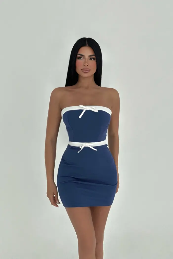 Scissor Tied Mini Dress - Producer: EYYO ATELIER - Wholesale Women Clothes - TheBS Women