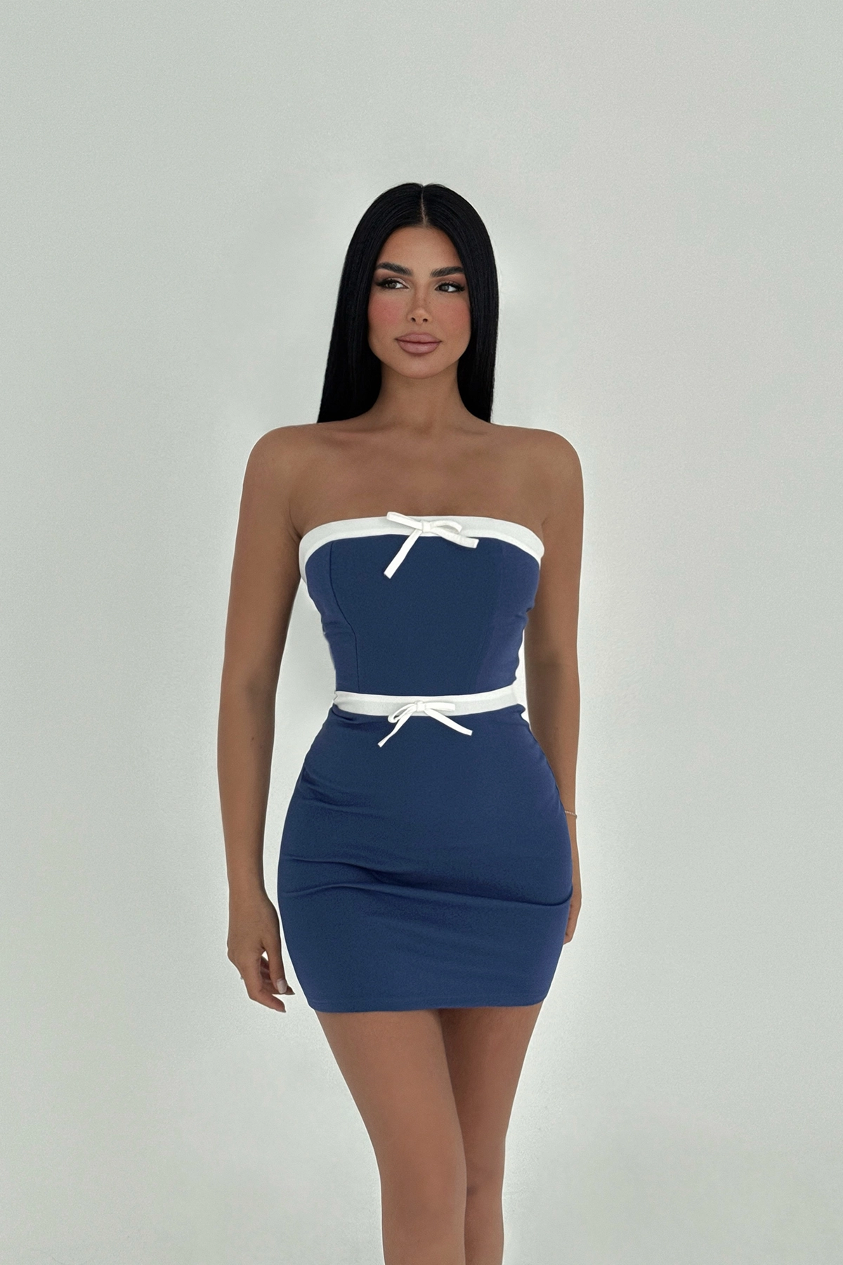 Scissor Tied Mini Dress - Producer: EYYO ATELIER - Wholesale Women Clothes - TheBS Women