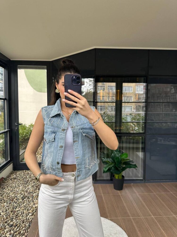 Pearl Jean Vest - Producer: Fiori - Wholesale Women Clothes - TheBS Women