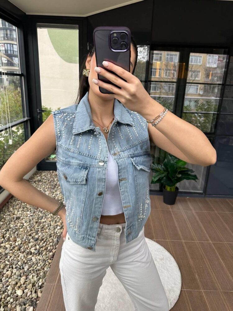 Pearl Jean Vest - Producer: Fiori - Wholesale Women Clothes - TheBS Women